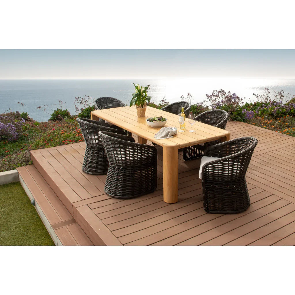 Sunset West Natural Teak Outdoor Dining Table
