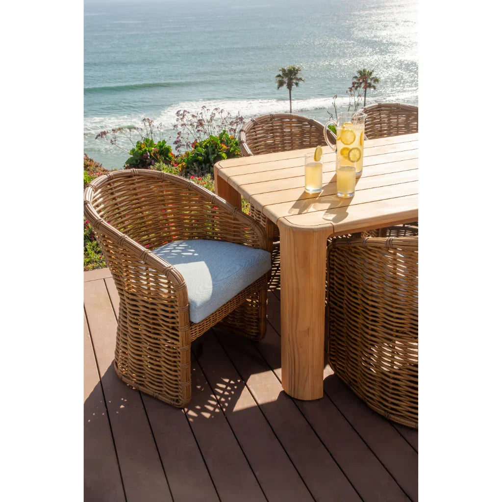 Sunset West Natural Teak Outdoor Dining Table