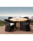 Sunset West Natural Teak Round Outdoor Dining Table