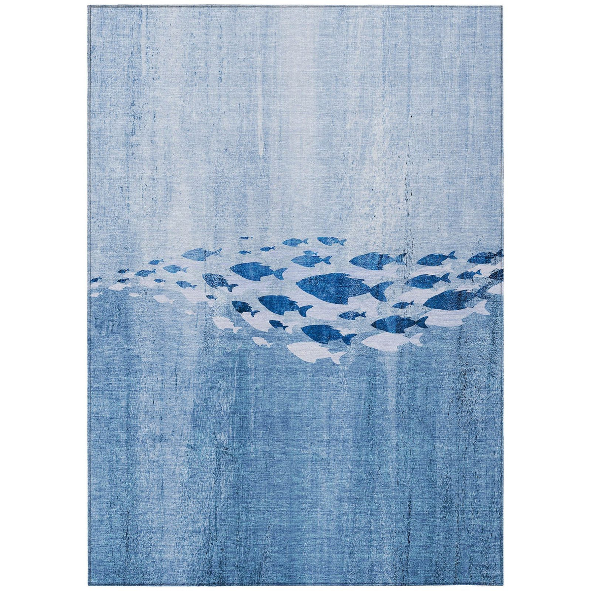 Addison Rugs Nautical Blue Washable Indoor-Outdoor Rug