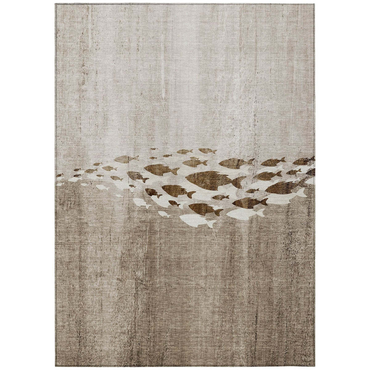 Addison Rugs Nautical Brown Washable Indoor-Outdoor Rug