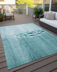 Addison Rugs Nautical Teal Washable Indoor-Outdoor Rug