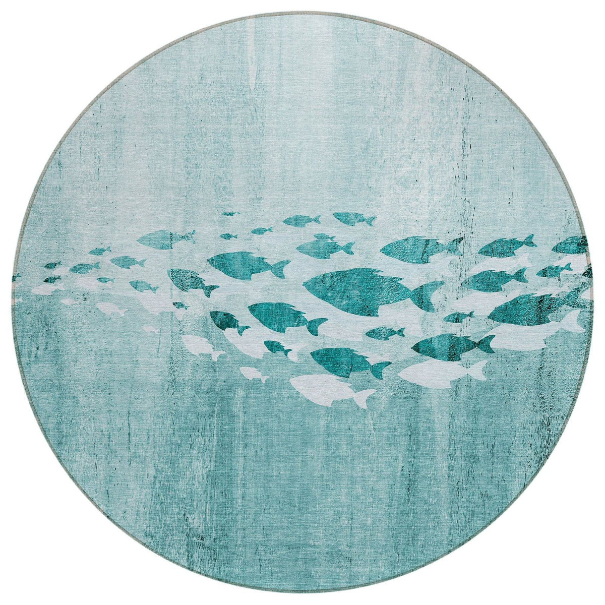 Addison Rugs Nautical Teal Washable Indoor-Outdoor Rug