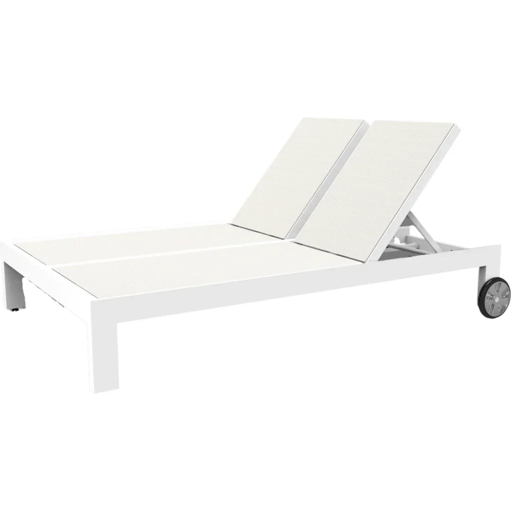Sunset West Newport Aluminum Double Sling Patio Chaise