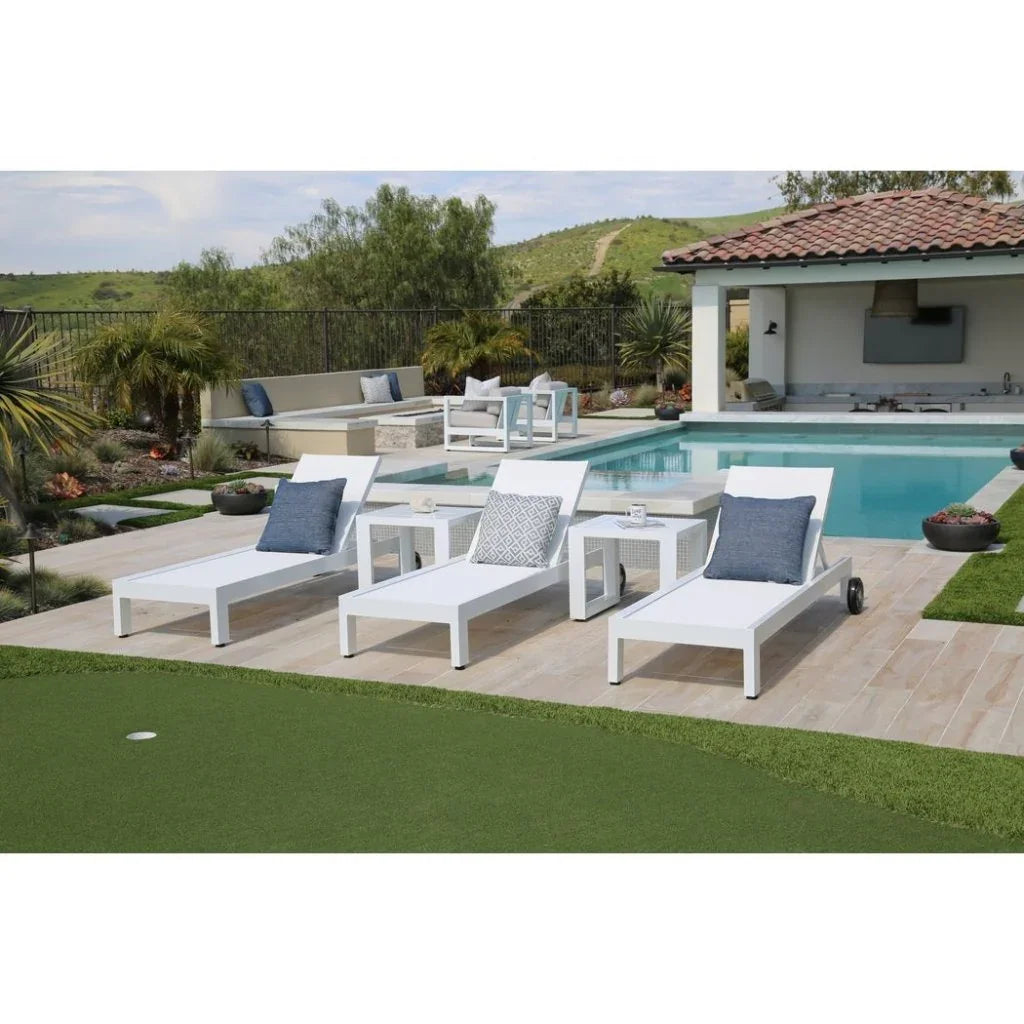 Sunset West Newport Aluminum Outdoor End Table