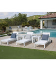Sunset West Newport Aluminum Outdoor End Table