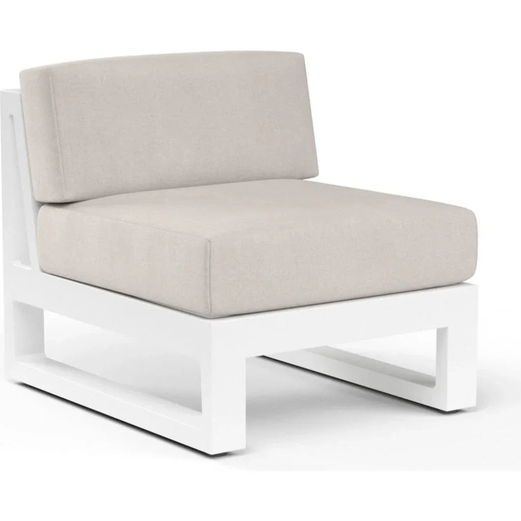 Sunset West Newport Sunbrella Armless Outdoor Club Chair