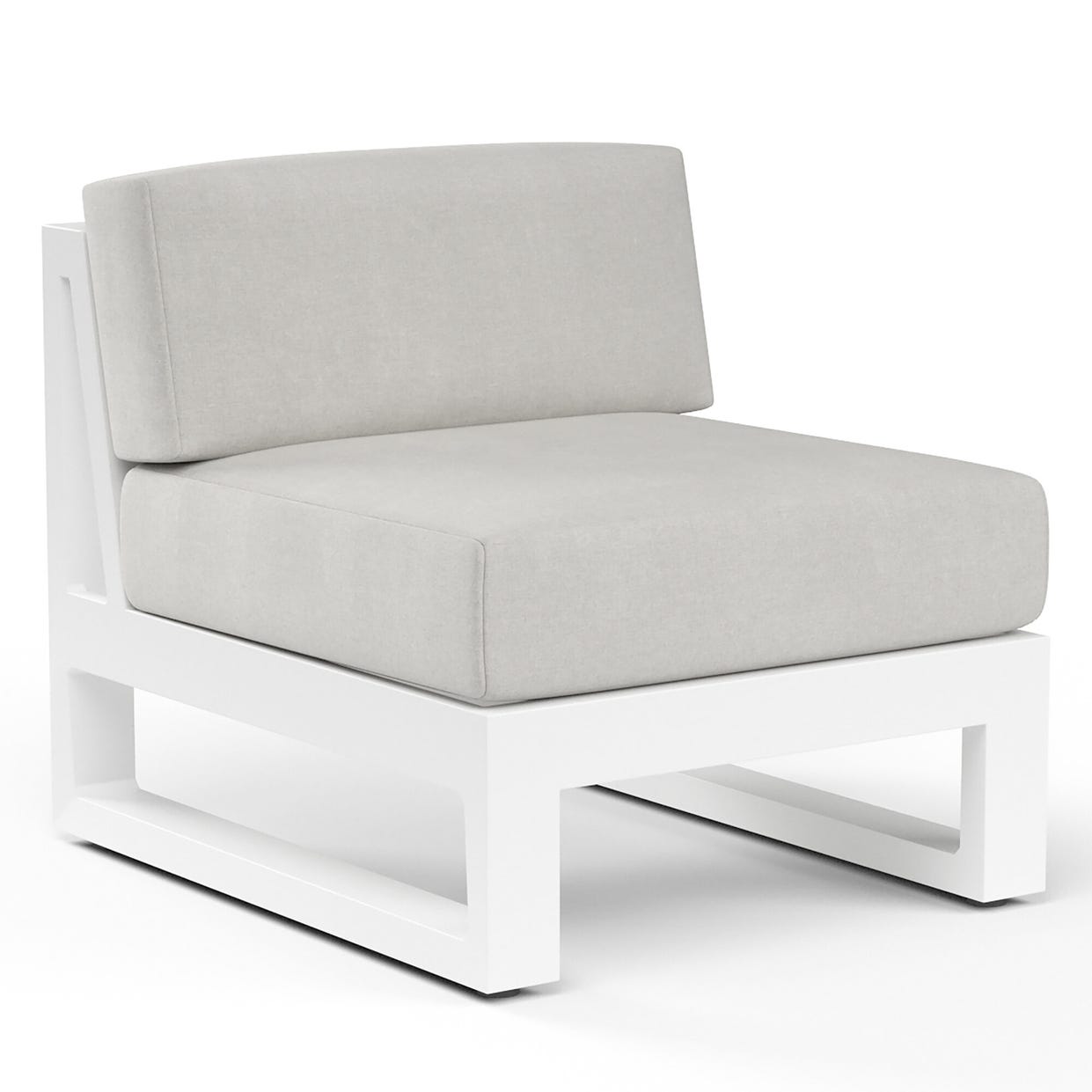 Sunset West Newport Sunbrella Armless Outdoor Club Chair