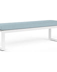 Newport Sunbrella Outdoor Dining Bench-Outdoor Benches-Sunset West-Canvas Skyline-LOOMLAN