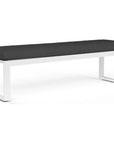 Newport Sunbrella Outdoor Dining Bench-Outdoor Benches-Sunset West-Spectrum Carbon-LOOMLAN