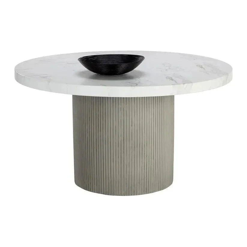 SUNPAN Nicolette Concrete Outdoor Round Dining Table