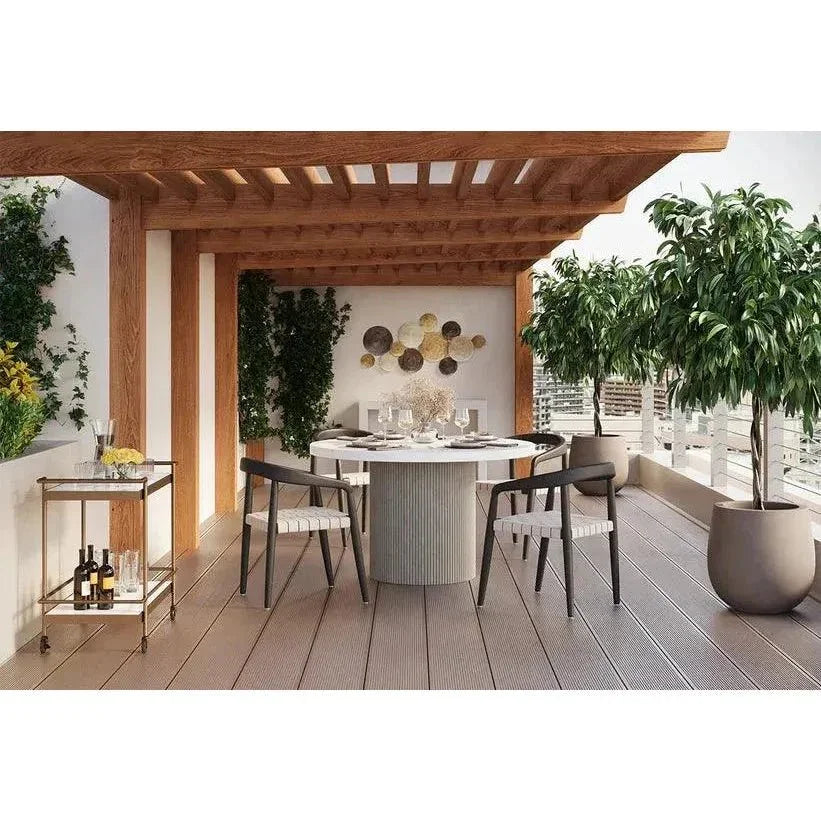 SUNPAN Nicolette Concrete Outdoor Round Dining Table