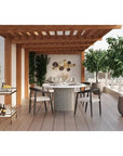 SUNPAN Nicolette Concrete Outdoor Round Dining Table
