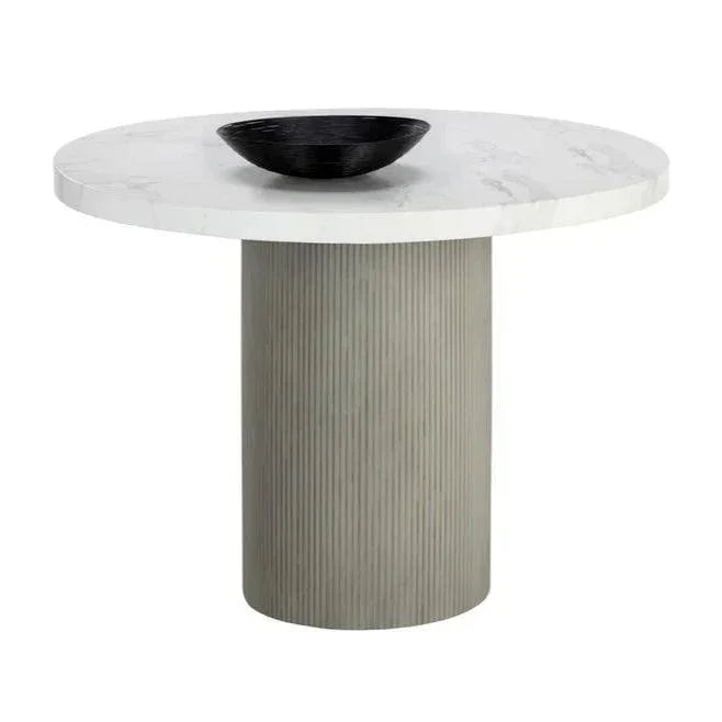 SUNPAN Nicolette Concrete Outdoor Round Dining Table