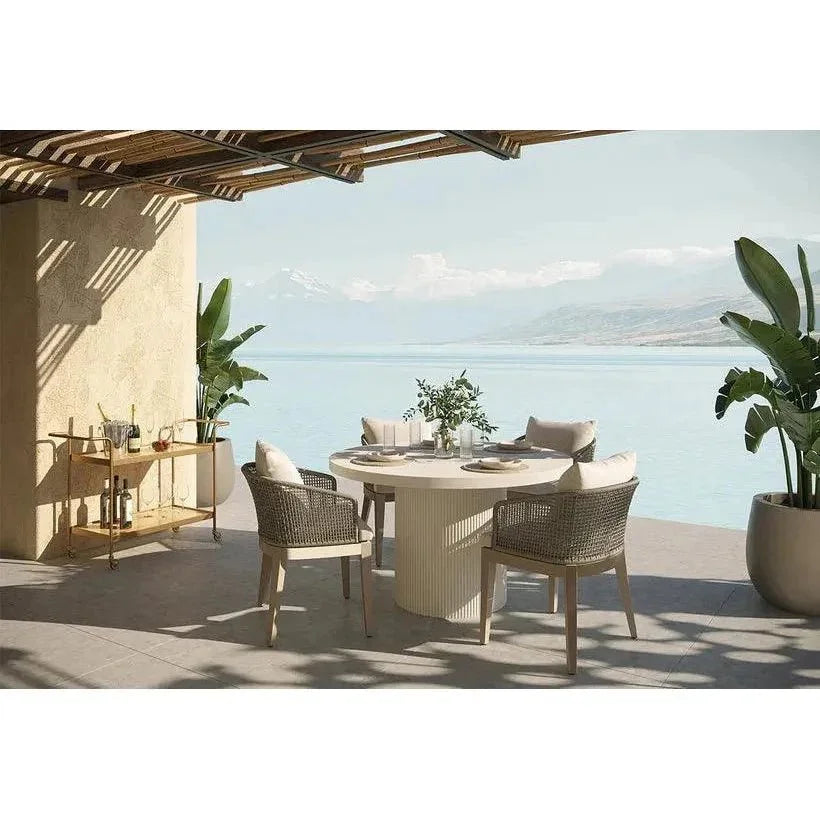 SUNPAN Nicolette Concrete Outdoor Round Dining Table