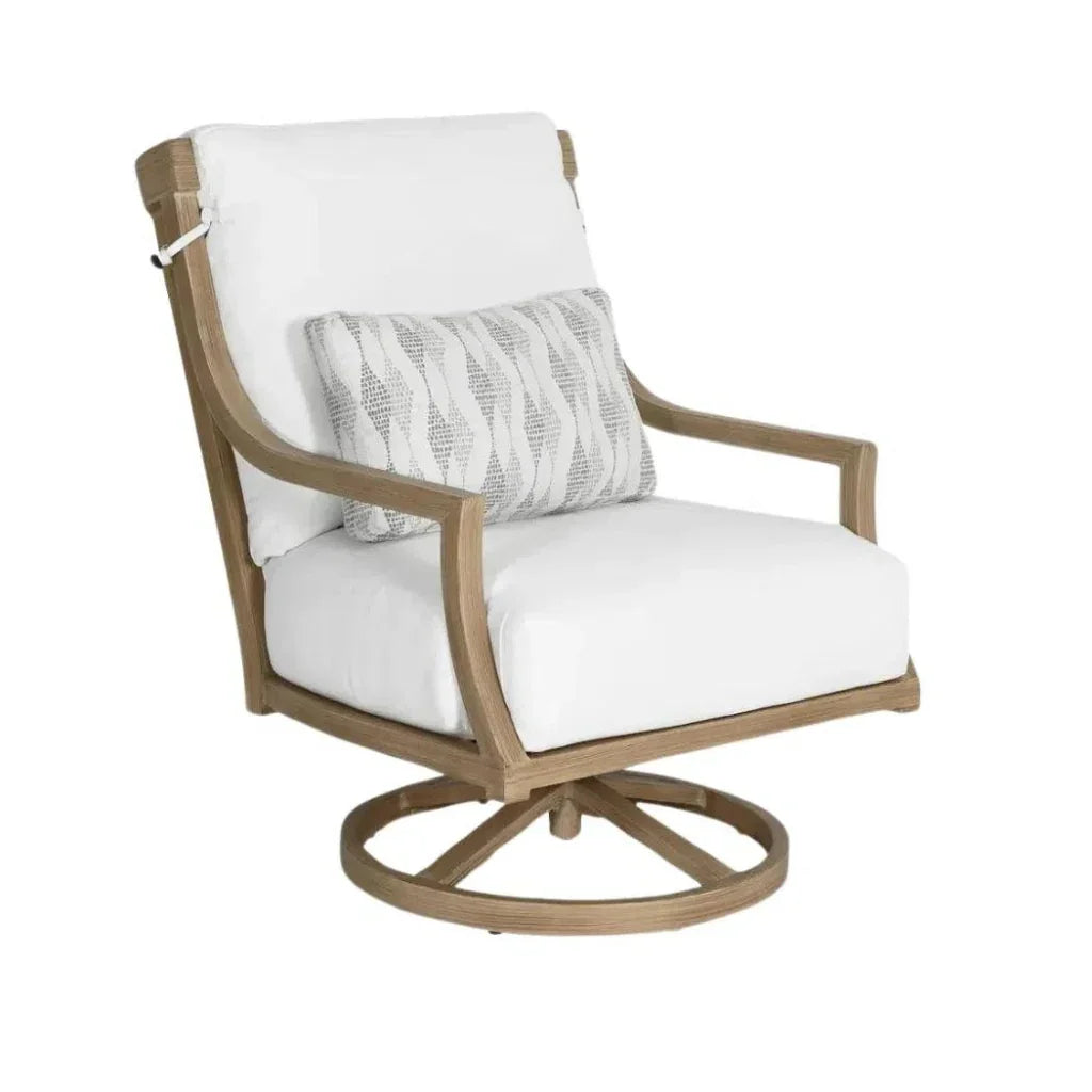 Castelle Nicoya High Back Swivel Rocking Lounge Chair with Sunbrella Cushions