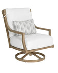 Castelle Nicoya High Back Swivel Rocking Lounge Chair with Sunbrella Cushions