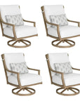 Castelle Nicoya High Back Swivel Rocking Lounge Chair with Sunbrella Cushions