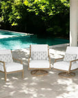 Castelle Nicoya High Back Swivel Rocking Lounge Chair with Sunbrella Cushions