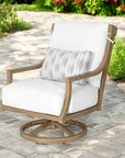 Castelle Nicoya High Back Swivel Rocking Lounge Chair with Sunbrella Cushions