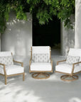Castelle Nicoya High Back Swivel Rocking Lounge Chair with Sunbrella Cushions