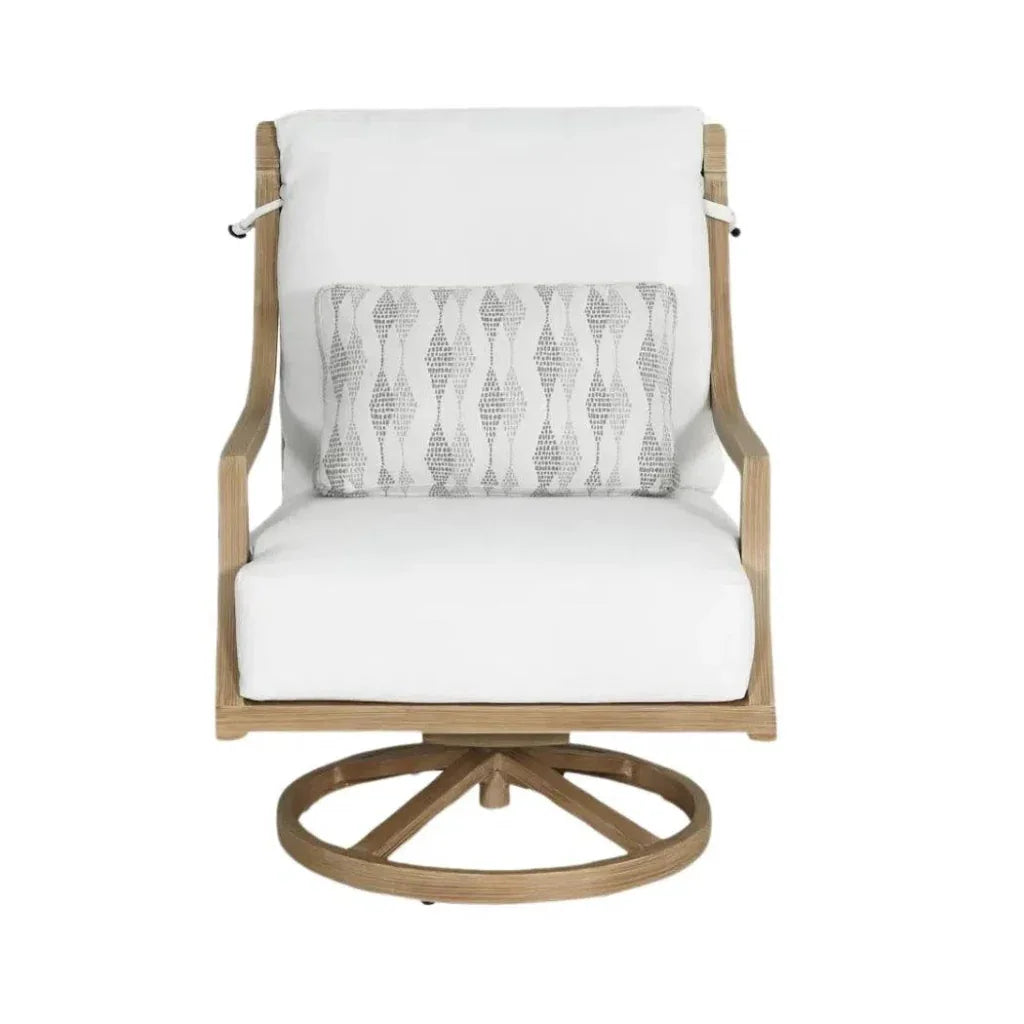Castelle Nicoya High Back Swivel Rocking Lounge Chair with Sunbrella Cushions