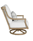 Castelle Nicoya High Back Swivel Rocking Lounge Chair with Sunbrella Cushions