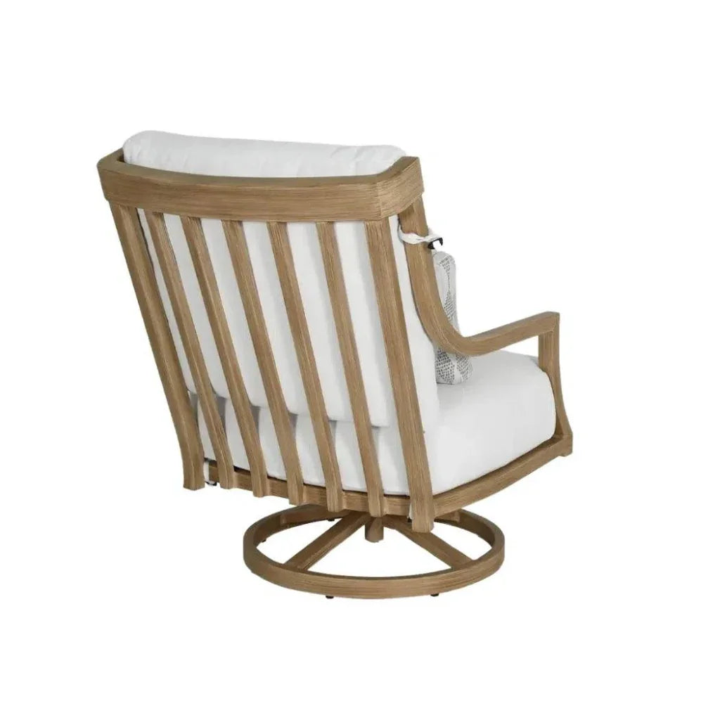 Castelle Nicoya High Back Swivel Rocking Lounge Chair with Sunbrella Cushions