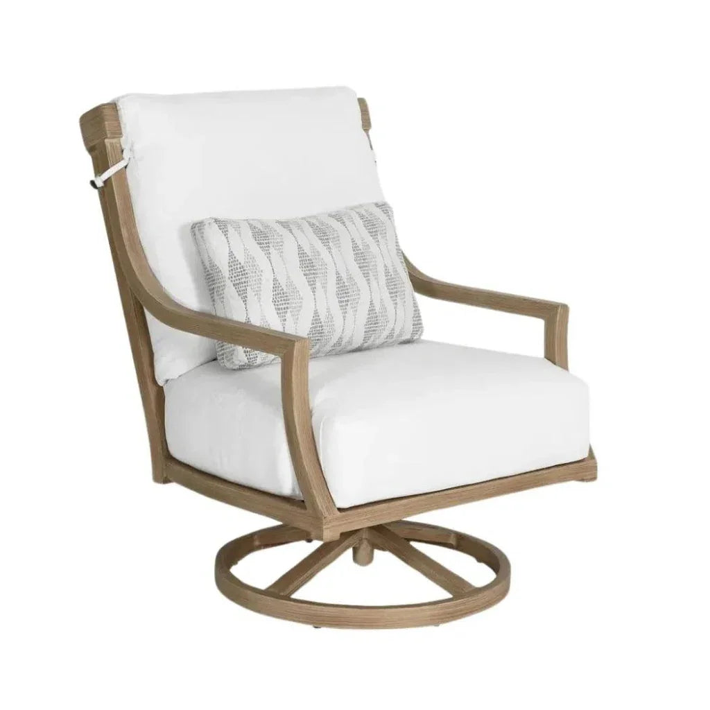 Castelle Nicoya High Back Swivel Rocking Lounge Chair with Sunbrella Cushions