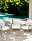 Nicoya High Back Swivel Rocking Lounge Chair Sunbrella Cushions