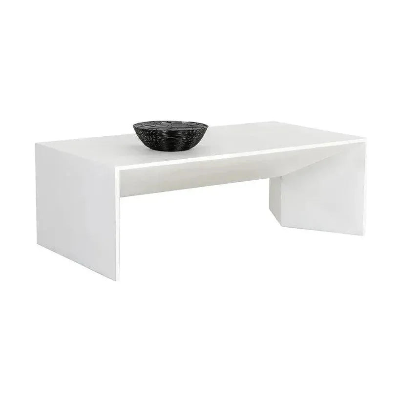 Nomad Concrete Outdoor Rectangular Coffee Table-Outdoor Coffee Tables-SUNPAN-LOOMLAN