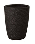 Emissary Notch Matte Black Ceramic Outdoor Planter