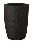 Emissary Notch Matte Black Ceramic Outdoor Planter
