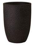 Emissary Notch Matte Black Ceramic Outdoor Planter