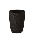 Emissary Notch Matte Black Ceramic Outdoor Planter