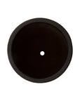 Emissary Notch Matte Black Ceramic Outdoor Planter