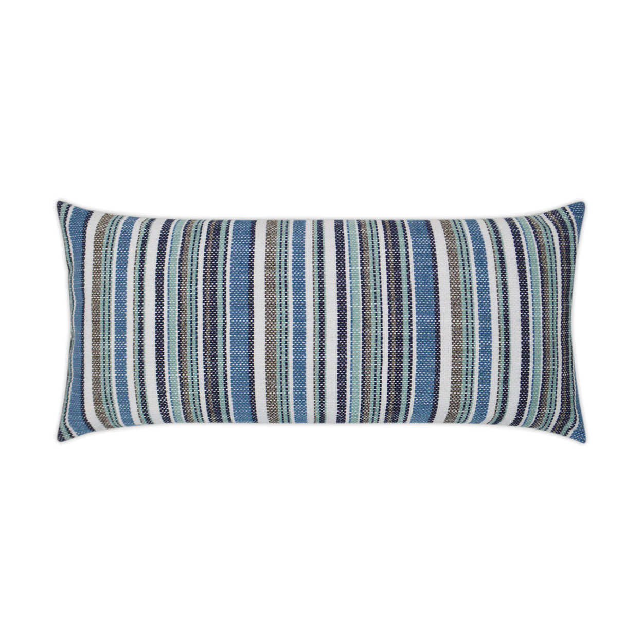 D.V. Kap Outdoor Fancy Stripe Lumbar Pillow - Navy