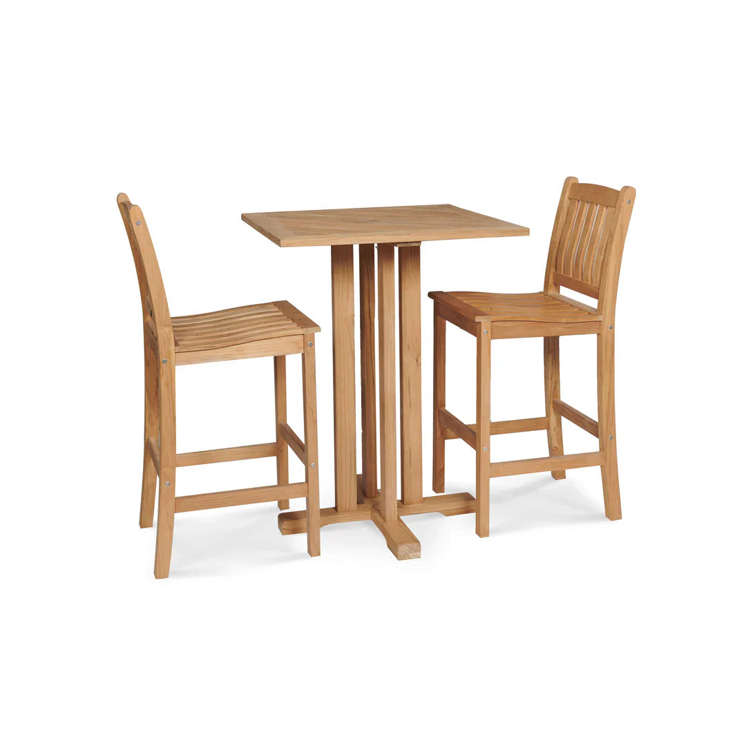 HiTeak Oasis Teak Outdoor Armless Barstool
