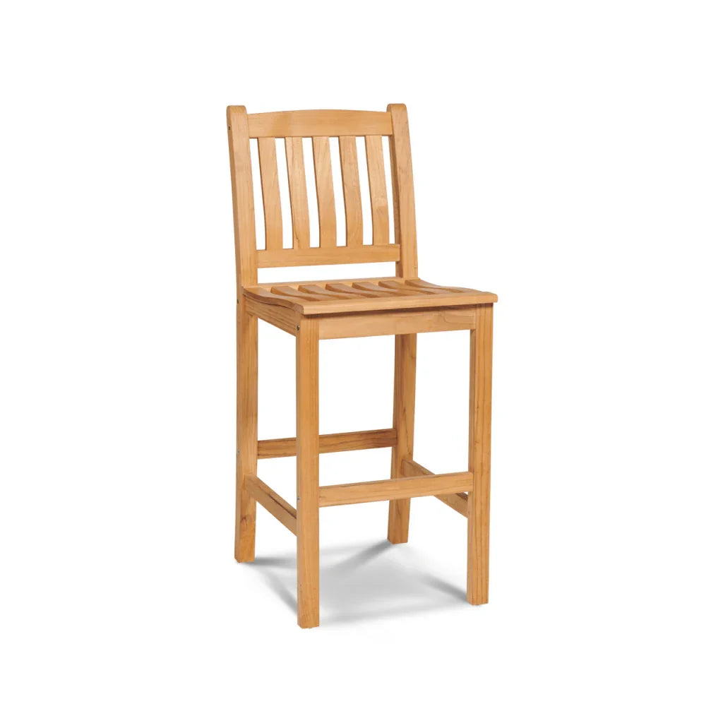 HiTeak Oasis Teak Patio Square Bar Height Dining Set 3PC