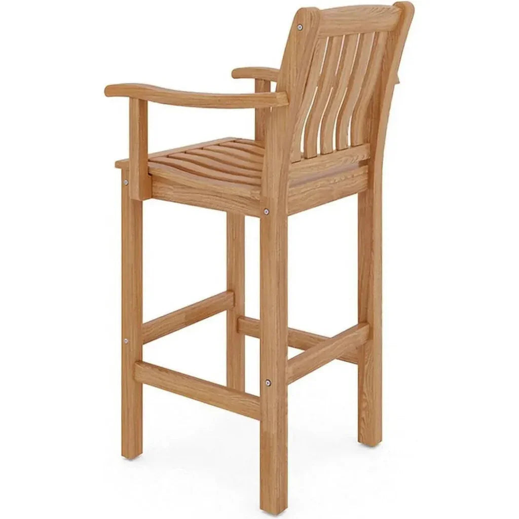 HiTeak Oasis Teak Outdoor Bar Chair Sustainable