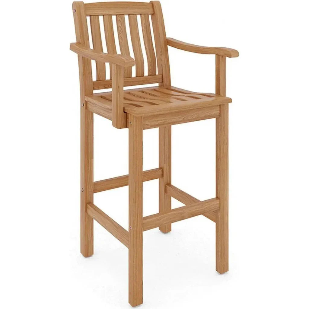 HiTeak Oasis Teak Outdoor Bar Chair Sustainable