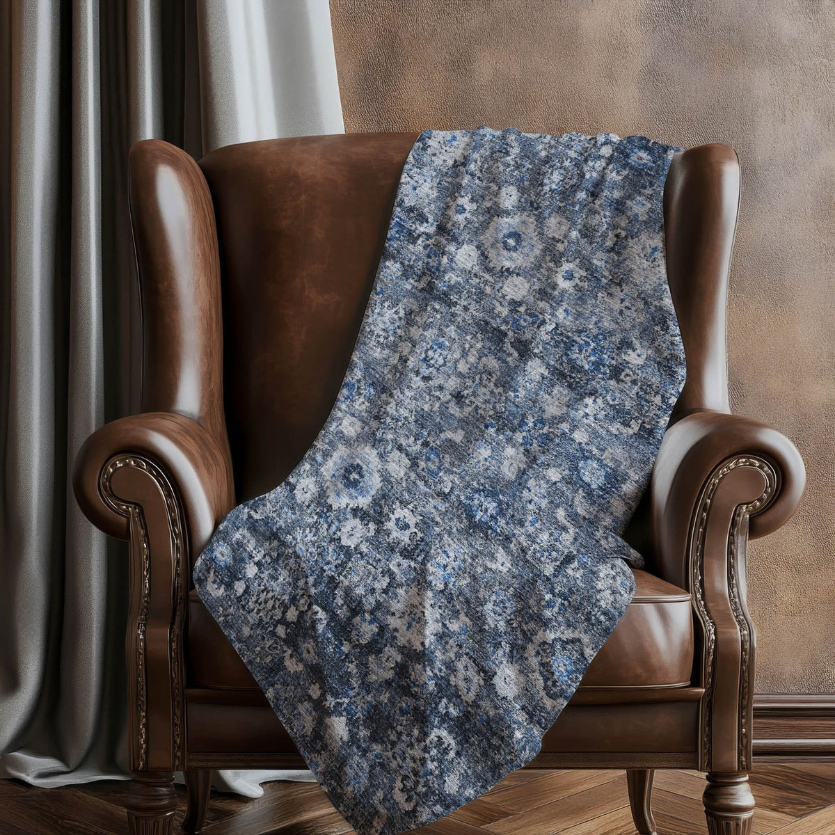 Addison Rugs Ocean Ripples Blue Washable Indoor-Outdoor Rug