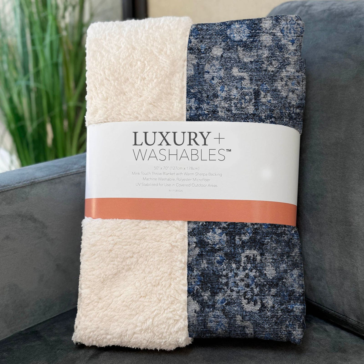 Addison Rugs Ocean Ripples Blue Washable Indoor-Outdoor Rug