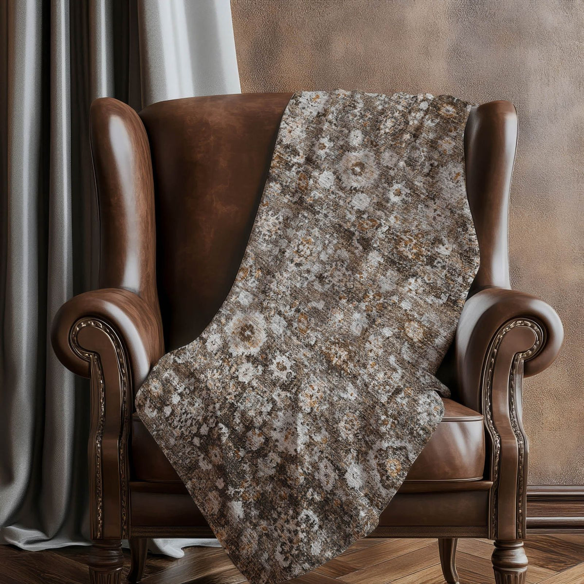 Addison Rugs Ocean Ripples Brown Washable Indoor-Outdoor Rug