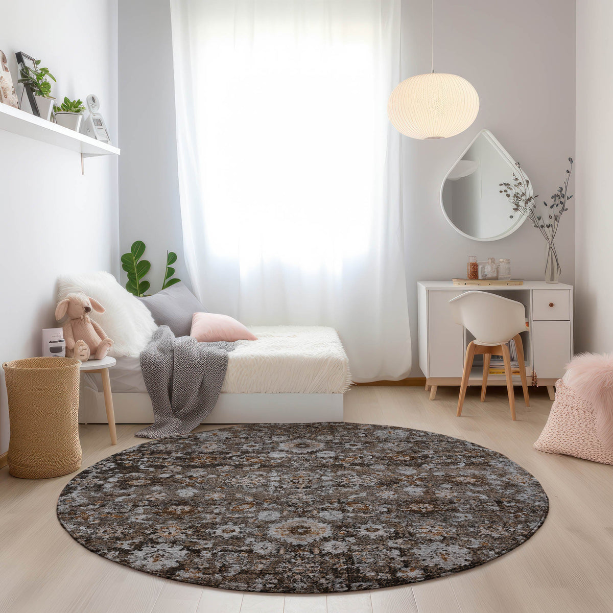 Addison Rugs Ocean Ripples Brown Washable Indoor-Outdoor Rug