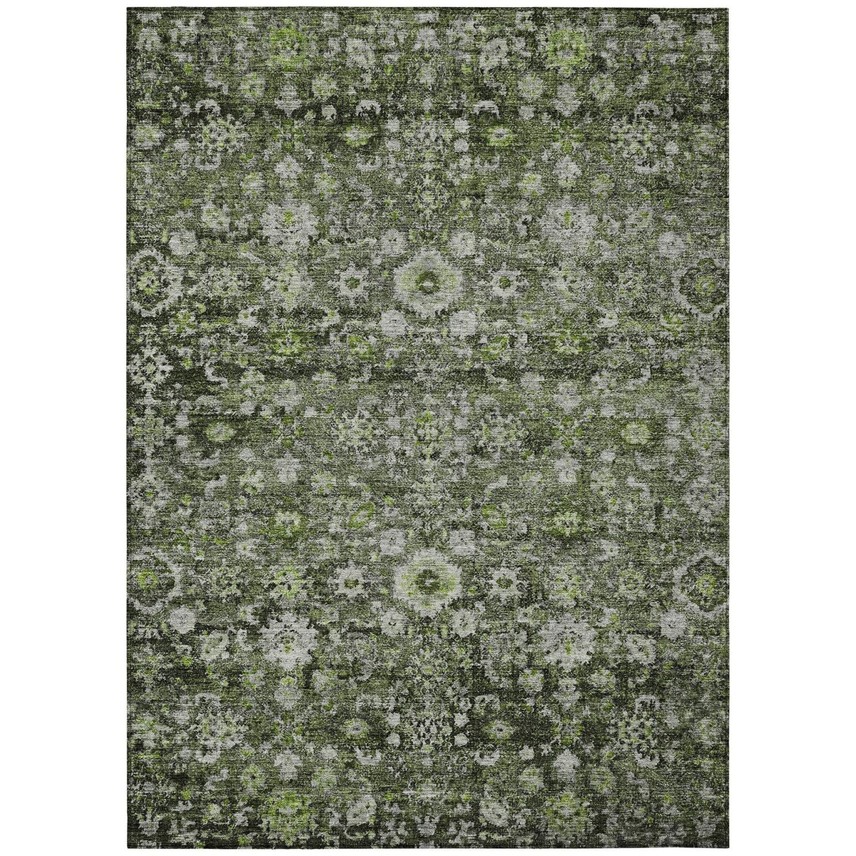 Addison Rugs Ocean Ripples Green Washable Indoor-Outdoor Rug
