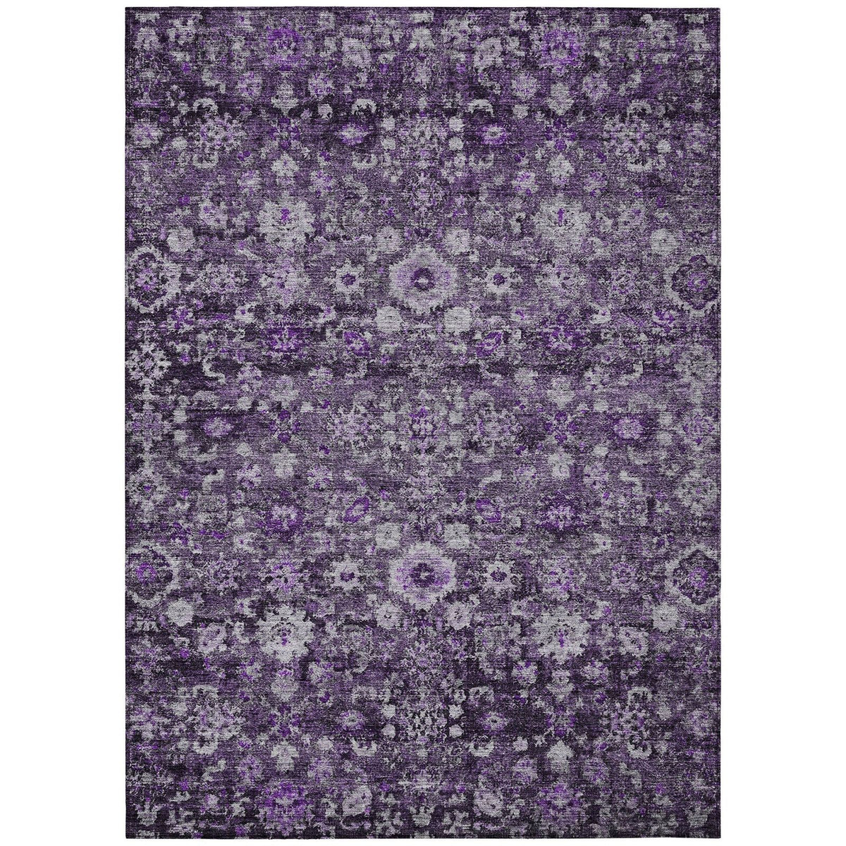 Addison Rugs Ocean Ripples Purple Washable Indoor-Outdoor Rug