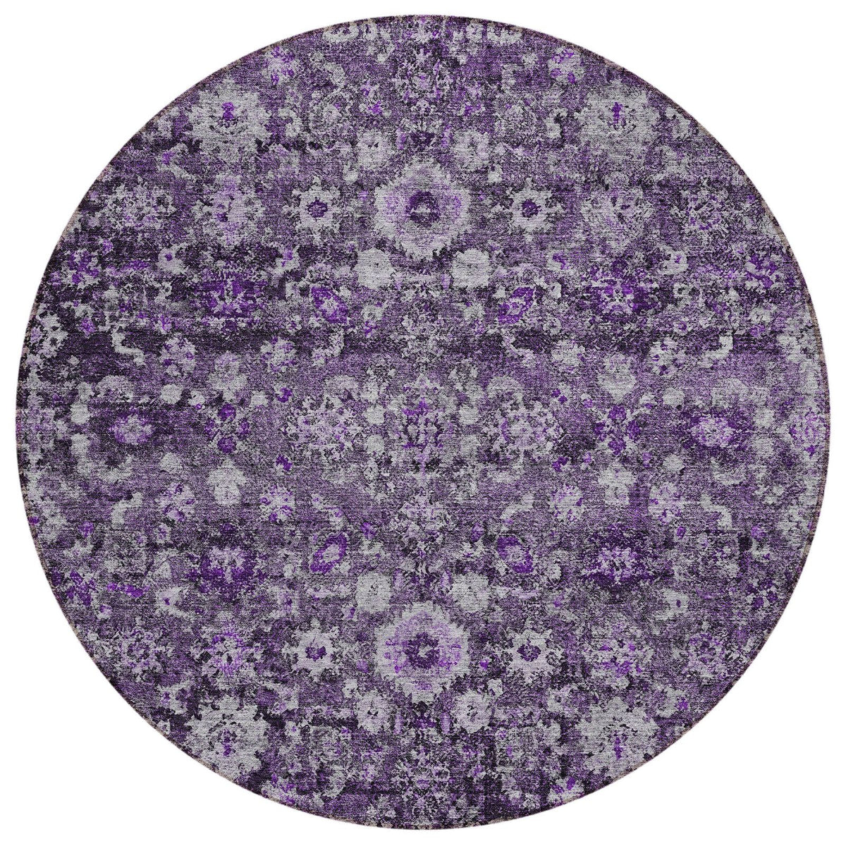 Addison Rugs Ocean Ripples Purple Washable Indoor-Outdoor Rug