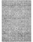 Addison Rugs Ocean Ripples Silver Washable Indoor-Outdoor Rug