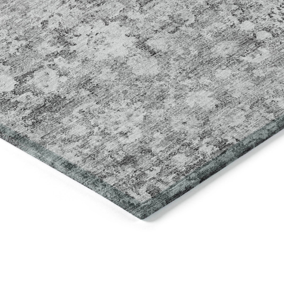 Addison Rugs Ocean Ripples Silver Washable Indoor-Outdoor Rug